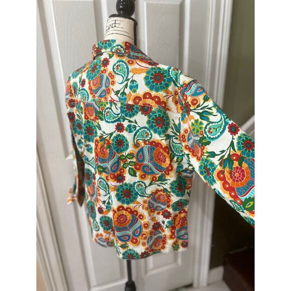 KAKTUS JACKET PSYCHEDELIC PAISLEY 60’STYLE HIPPIE SUMMER OF LOVE VISUAL SZ XL - Picture 10 of 15